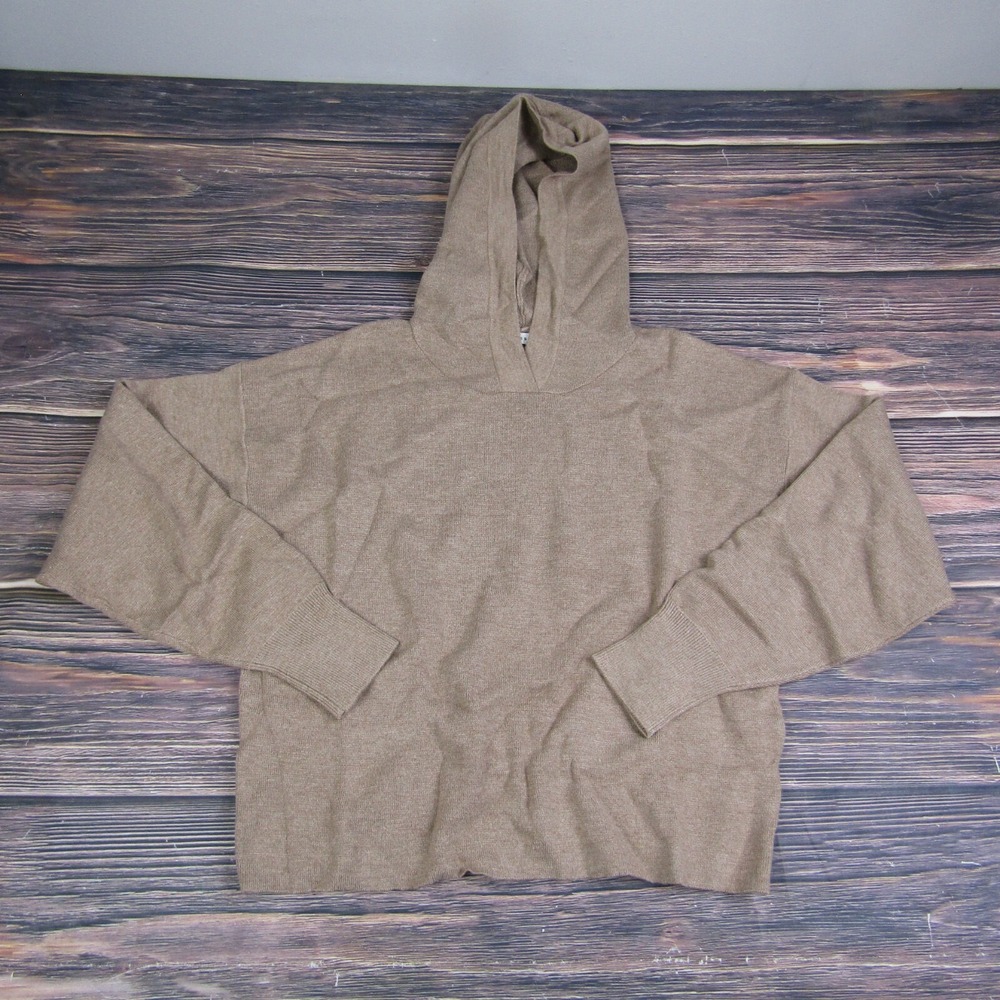 Lush NEW Womens Small Taupe Brown Hoodie Sweater Sweatshirt‎